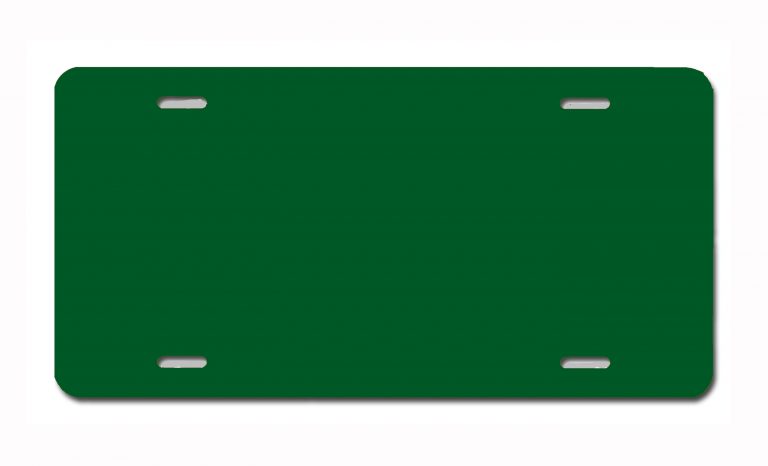 Customizable Front License Plate – Green | Carpe Diem Designs