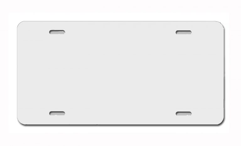 Customizable Front License Plate – White | Carpe Diem Designs